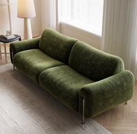 Canapé d'angle vert pour salon, ensemble de canapés en velours minimaliste, jacquard turc, dernier design, luxe, rembourré en éponge