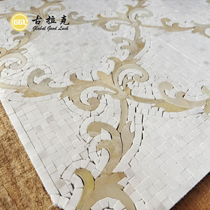 Mật ong Onyx Mix thassos bằng đá cẩm thạch trắng hoa mẫu bằng tia nước khảm gạch tường sàn backsplash trang trí nội thất - Product Image 3