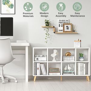 Estantería Moderna con 8 Cubos, Estantería Abierta de <span class=keywords><strong>2</strong></span> Niveles con Patas, Organizador de Almacenamiento para Dormitorio - Product Image 2