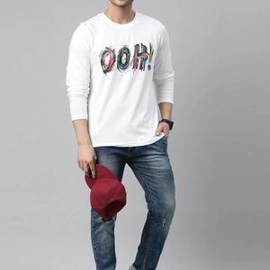 100% Cotton Made <b>Long</b> Sleeve T-Shirt Custom Design T Shirt <b>Long</b> Sleeve Men's Cotton T Shirts for Sale in Bulk Men's T-Shirts - Product Image 3