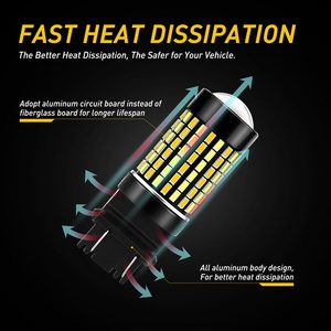 AUXITO LED <b>Bulb</b> 6000K <b>White</b>/4300K Amber Yellow Light DRL Turn Signal Lamp - Product Image 2