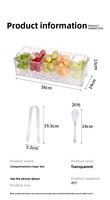 Plateau de service isotherme pour condiments avec 5 récipients et couvercles séparés, et plats amovibles