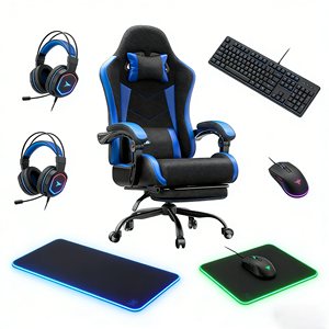 เก้าอี้เกมมิ่ง <span class=keywords><strong>1</strong></span> ตัว ส่งฟรี ราคาถูก ผ้าสีน้ำเงิน ปรับความสูงได้ เก้าอี้เกมมิ่งคอมพิวเตอร์ตามหลักสรีรศาสตร์ พร้อมที่วางแขนแบบเชื่อมโยง - Product Image 1