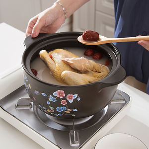 Cazuela de <span class=keywords><strong>Boutique</strong></span> resistente a altas temperaturas, olla para sopa con tapa, olla para estofado, Cerámica coreana, estufa de gas, cazuela para sopa de casa - Product Image 4