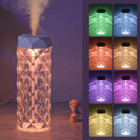 YINHI Mini Humidificateur Évaporatif en Verre RGB 7 Couleurs <0.5L, Veilleuse Aromathérapie, Minuteur, Protection Contre la Sécheresse, Type-C