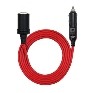 Câble de rallonge allume-cigare robuste 12V 16 Awg 12 FT DC12V/24V chargeur de voiture avec prise de courant mâle à femelle