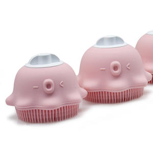 Cepillo de silicona suave <span class=keywords><strong>para</strong></span> el pelo <span class=keywords><strong>para</strong></span> bebé, cepillo de limpieza de cuero cabelludo, <span class=keywords><strong>para</strong></span> ducha - Product Image 3