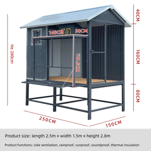 Cage <span class=keywords><strong>à</strong></span> pigeons en fer galvanisé, grande volière extérieure, cage extra-large pour <span class=keywords><strong>colombes</strong></span>, entrée <span class=keywords><strong>à</strong></span> sens unique, antirouille - Product Image 1