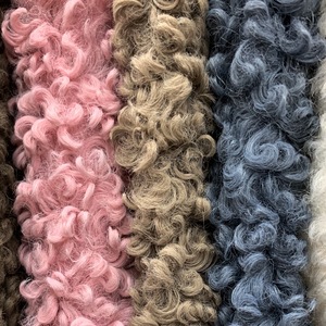 Soft Heavyweight <strong>100</strong>% <strong>Polyester</strong> Velvet <strong>Fabric</strong> Circle <strong>Sherpa</strong> Fleece <strong>Fabric</strong> for Coat Doll Blanket - Product Image 2