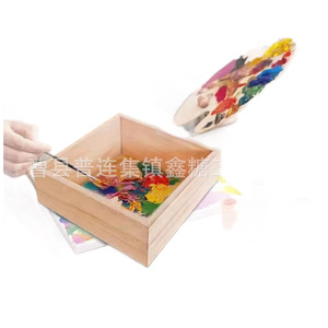 Solid wood storage box, multi-functional wooden plant pot storage box, <b>square</b> shape, modern and minimalist storage box for home - Product Image 5