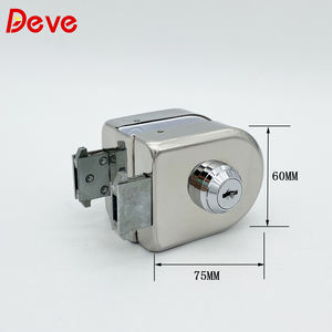 Deve Metall Haupt-Innentürschloss aus China, Edelstahl-Zentralverriegelung für Schiebetüren aus Glas mit Schlüssel - Product Image 4