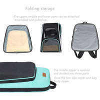Sac à dos de transport pour animaux de compagnie, sac en maille respirante pour chats et chiens, sac Portable extensible et pliable pour randonnée et voyage en plein air, KH