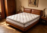 Matelas Full Inch enroulés en usine dans une boîte, pour un sommeil réparateur, matelas hybride à ressorts et mousse à mémoire de forme en gel, King Size et Double