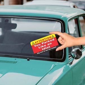 Tarjeta de aparcamiento para coche al por mayor, aparcas como un idiota, tarjetas de visita, varias razones, infracción, malas tarjetas de aparcamiento - Product Image 5
