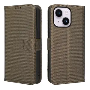 diamond pattern flip wallet case for iphone 14 mini xs pro max leather case for Samsung S22 S21 S23 PLUS ultra