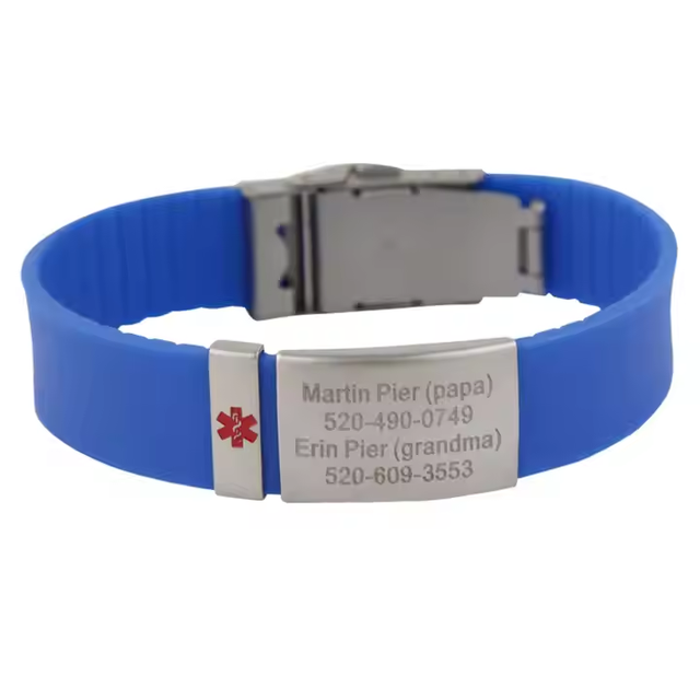 Medical silicone customized identification wristband Medical silicone customized identification wristband bracelet