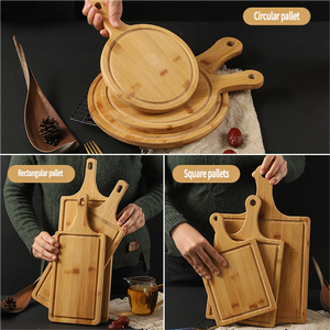 Tabla de Cortar de Bambú de Grado Comercial para Pizza, Frutas, <span class=keywords><strong>Queso</strong></span> - Tabla de Carnicero Resistente con <span class=keywords><strong>Canal</strong></span> para Jugos - Product Image 5
