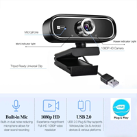Caméra Web de streaming 2K 4K prenant en charge la résolution FHD 1080P Full HD, caméra USB pour ordinateur, webcam pour PC portable, vidéoconférence USB, chat en direct