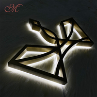 Lettres murales en acier inoxydable doré personnalisées, logo 3D, enseigne personnalisée pour devanture de magasin, enseigne en métal avec logo d'entreprise, enseigne publicitaire murale