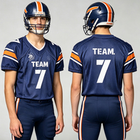 Uniformes de football américain personnalisés, durables, respirants, grande taille, pour les jeunes, avec manches courtes