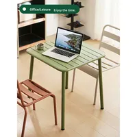 Ensemble de jardin d'extérieur de designer nordique, table de repas en fer forgé pour l'extérieur, table carrée moderne simple et imperméable pour balcon