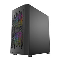 Boîtier d'ordinateur M-ATX avec lumière Rgb en verre trempé, boîtier Pc de jeu entièrement personnalisé, offre spéciale