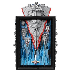 Reobrix99007 Starship Art Deco Building Blocks <b>Framed</b> Wall Hanging Model Assembly Toy 800+ Pieces Birthday Desktop Ornament - Product Image 1