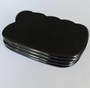 Tabla Gua Sha de obsidiana negra, jade natural en forma de nube para uso doméstico - Product Image 2