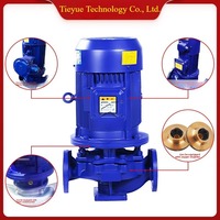 Pompa Sentrifugal Vertikal Inline ISG, Pompa Booster Pipa Besi Cor untuk Air Bersih, Sirkulasi HVAC, Peningkatan Tekanan Air Bangunan