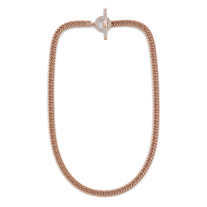 Collier à chaîne cubaine à la mode Daisini orné de cristaux <span class=keywords><strong>Swarovski</strong></span> Collier rétro plaqué <span class=keywords><strong>or</strong></span> 18 carats pour fête ou cadeau - Product Image 1
