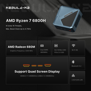 Mini PC Origimagic N2 Pro, AMD Ryzen <span class=keywords><strong>7</strong></span> <span class=keywords><strong>6800H</strong></span> 8C/16T 4.7GHz, 32GB DDR5 RAM, 512GB PCle 4.0 NVME SSD, Radeon 680M 8K UH DDP, Envío a Estados Unidos - Product Image 3