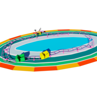 Structure de montagnes russes en acier galvanisé à chaud pour parcs à thème extérieurs, aires de jeux commerciales et aires de jeux pour enfants
