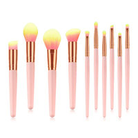 Ensemble de 10 pinceaux de maquillage professionnels de haute qualité, rose, nouveau design, pinceaux de maquillage détaillés, outils de maquillage personnalisés