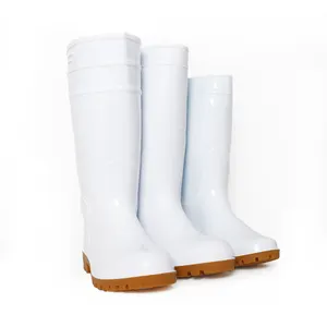 Lapps bán buôn giày cao su mưa khởi động của phụ nữ trắng gumboots không thấm nước PVC mưa khởi động máy làm