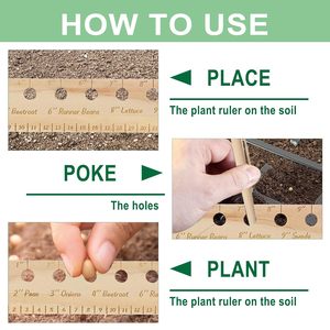 ไม้ SEEDER ปลูกไม้บรรทัดพร้อมต้นไม้ <span class=keywords><strong>Dibble</strong></span> สำหรับสวนและลาน - Product Image 6