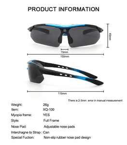 Set di 5 <span class=keywords><strong>Occhiali</strong></span> da Sole Sportivi Polarizzati con Lenti Intercambiabili per Ciclismo e Attività all'Aperto per Uomo e Donna - Product Image 5