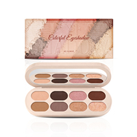 Palette de fards à paupières en poudre haute pigmentation 8 couleurs, marque privée, waterproof, fini mat et scintillant, maquillage pour les yeux pour femmes, tous types de peau