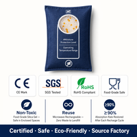 Absorbeur d'humidité en gel de silice rechargeable avec indicateur, pour sacs photo et appareils électroniques, déshydratant réactivable, fabrication OEM, taille personnalisée