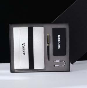 Set de Cuaderno y Bolígrafo con Cordón Elástico 2025, con Logotipo Láser, Banco de Energía Luminoso con Capacidad de 10000mAh, para Productos Promocionales de Oficina - Product Image 1