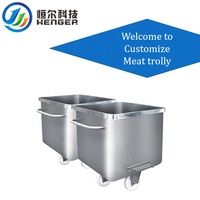 Chariot à viande en acier inoxydable 304 de qualité alimentaire personnalisé, équipement de transformation de la viande