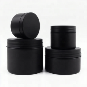 Factory Wholesale Custom <b>Empty</b> Glossy Matte Black Dark Pet Cosmetic Face Cream <b>Jar</b> PP Material Screw Skin Care Serum Container - Product Image 4