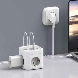 Cube ổ cắm 3 Cửa Hàng Điện mở rộng ổ cắm với Cổng USB Hiện Đại Pháp/Đức/Hàn Quốc phong cách pd20w với KC CE chứng nhận - Product Image 3
