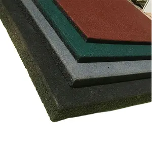 Fabricante produz borracha piso mat para esportes parque de diversões ao ar livre