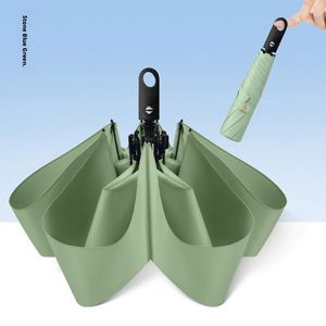 Paraguas Plegable Automático de Tres Pliegues Ultraligero con Protección Solar y Contra la Lluvia, con Gancho y Pegamento de Color, Regalo Publicitario - Product Image 1