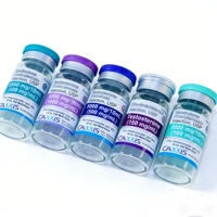 Özel Tasarım Peptit Şişe Etiketleri, Su Geçirmez Vinil Kozmetik Çıkartmaları 2ml 10ml 15ml