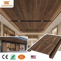 Panneau mural en métal rainuré pour plafond et faîte, en aluminium massif à texture imitation bois, résistant à l'humidité, pour extérieur, classe suspendue