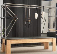 Maßgefertigte Fortgeschrittene Eichenholz Pilates Cadillac Tower Maschine Komplettset Fitnessgeräte für Yoga-Studios und Heimgymnastik
