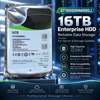 Disque dur d'entreprise Seagate Exos X18 ST16000NM000J 16 To, 3,5 pouces, SATA 6 Gb/s, 7200 tr/min, 256 Mo de cache, Hélium CMR, pour serveur