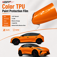 Film de protection de carrosserie de voiture KOOPPF Mclaren Orange TPU, résistant aux UV, brillant, auto-réparateur, changement de couleur, épaisseur 7,5 mil