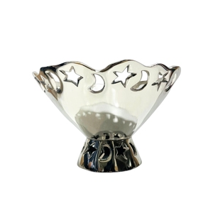 Oriental Engraved Metal Decorative Bowl With <b>Black</b> Base Handmade Round Design For Party Dishes - Product Image 2